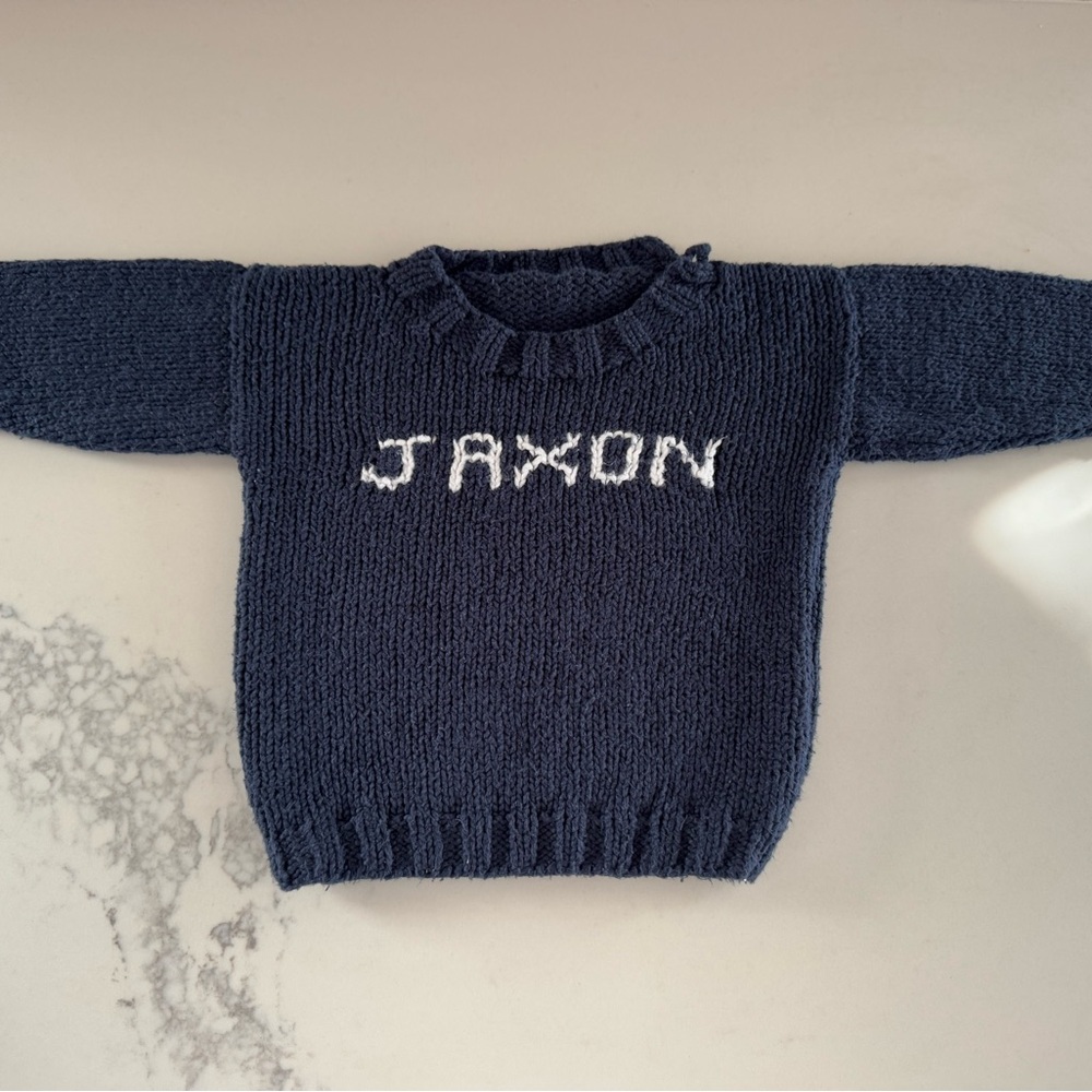 Jaxon Navy Blue Knit Sweater